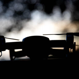 Silhouette of a DJI Mavic Air drone