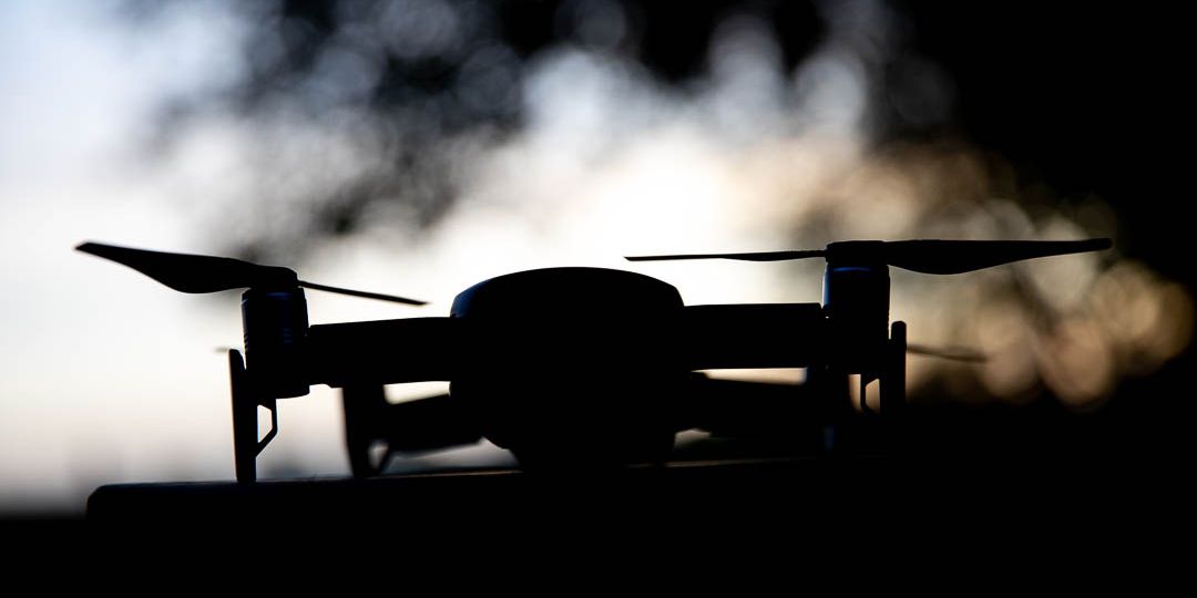 Silhouette of a DJI Mavic Air drone